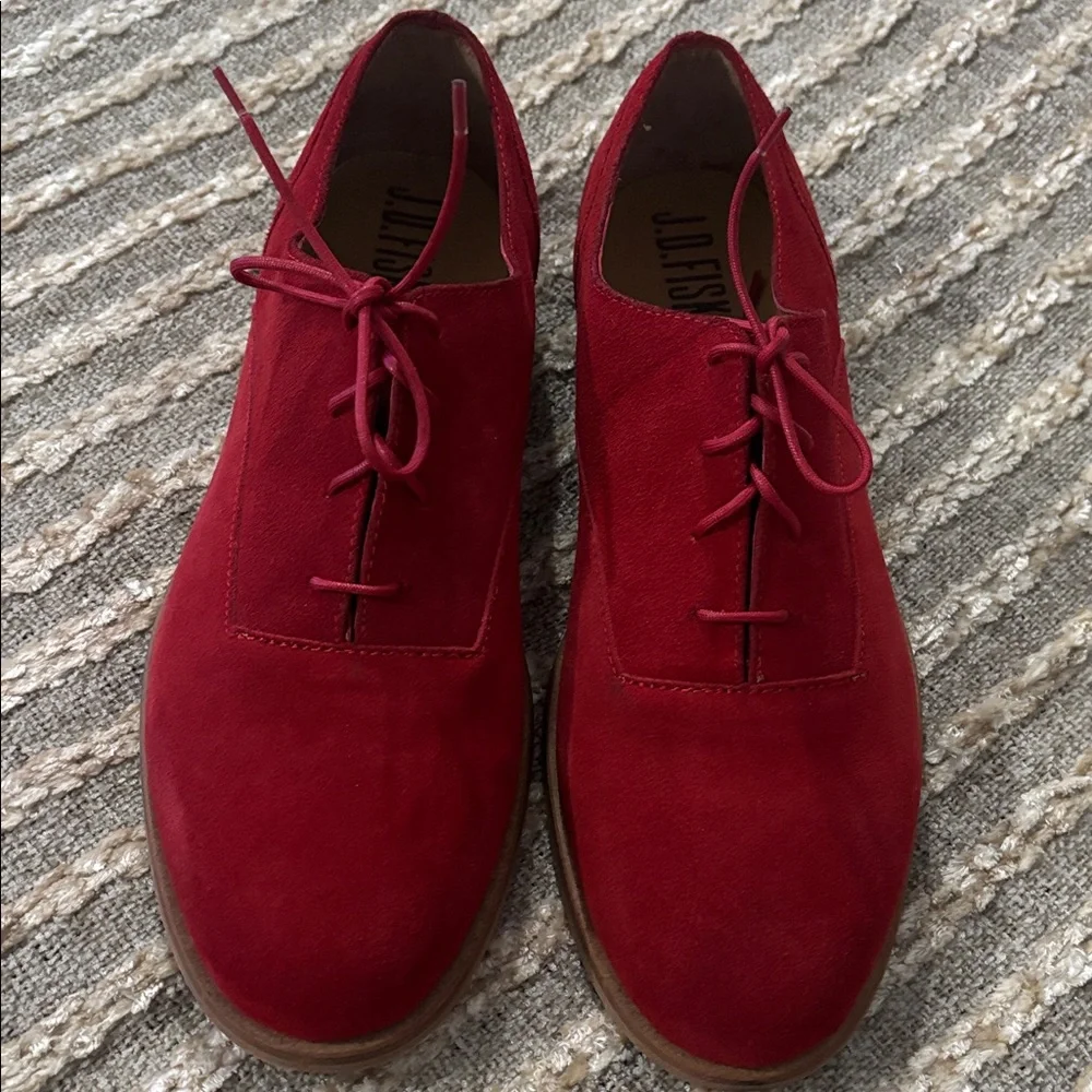 J.D. Fisk Lace Up Brogues Round Toe Casual Suede Men’s Lace Shoes Sz‎ 9.5